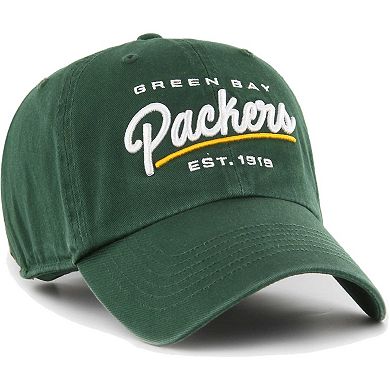 Women's '47 Green Green Bay Packers Sidney Clean Up Adjustable Hat