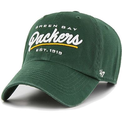 Women's '47 Green Green Bay Packers Sidney Clean Up Adjustable Hat