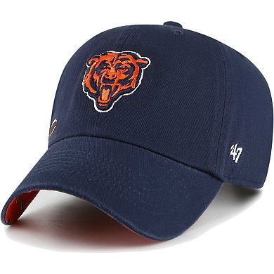 Women's '47 Navy Chicago Bears Confetti Icon Clean Up Adjustable Hat