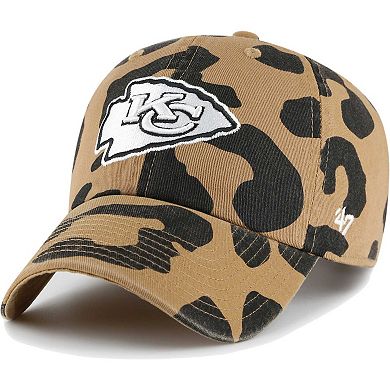 Women's '47  Tan Kansas City Chiefs Rosette Clean Up Adjustable Hat