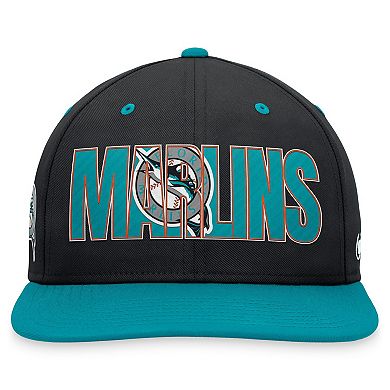 Men's Nike Black Florida Marlins Cooperstown Collection Pro Snapback Hat