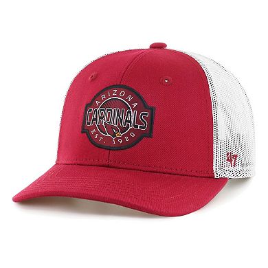 Youth '47 Cardinal/White Arizona Cardinals Scramble Adjustable Trucker Hat