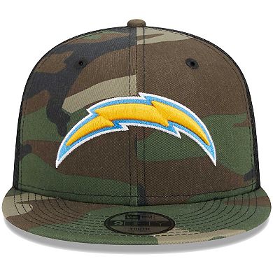 Youth New Era Camo Los Angeles Chargers  Main Trucker 9FIFTY Snapback Hat