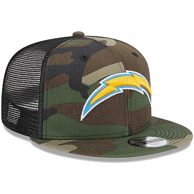 Youth New Era Camo Los Angeles Chargers  Main Trucker 9FIFTY Snapback Hat