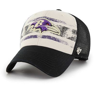 Men's '47 Cream Baltimore Ravens Breakout MVP Trucker Adjustable Hat