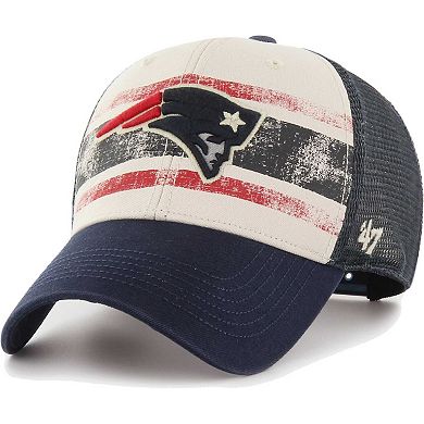 Men's '47 Cream New England Patriots Breakout MVP Trucker Adjustable Hat