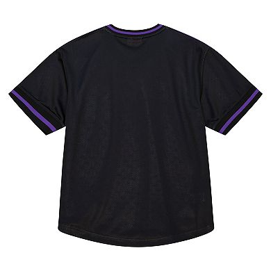 Men's Mitchell & Ness  Purple Toronto Raptors Jumbotron 3.0 Mesh V-Neck T-Shirt