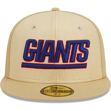 Men's New Era Khaki New York Giants Raffia Front 59FIFTY Fitted Hat