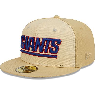 Men's New Era Khaki New York Giants Raffia Front 59FIFTY Fitted Hat