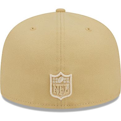 Men's New Era Khaki New York Giants Raffia Front 59FIFTY Fitted Hat