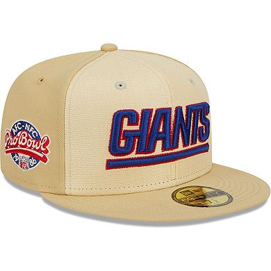 Men's New Era Khaki New York Giants Raffia Front 59FIFTY Fitted Hat