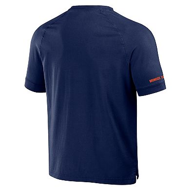 Men's NFL x Darius Rucker Collection by Fanatics Navy Denver Broncos Washed Raglan Henley T-Shirt
