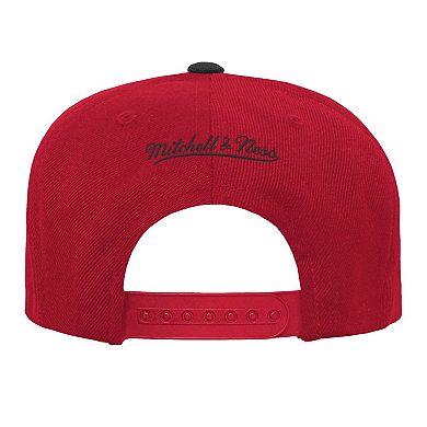 Youth Mitchell & Ness  Red/Black Miami Heat Two-Tone Snapback Hat