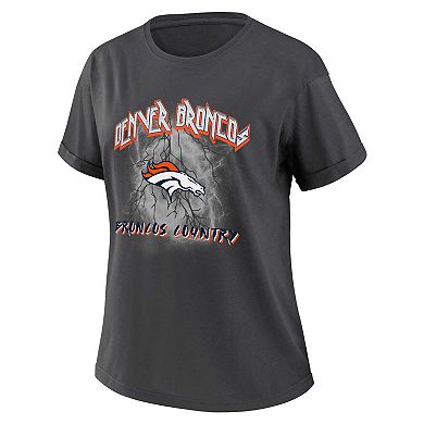 Women's WEAR by Erin Andrews Charcoal Denver Broncos Boyfriend T-Shirt