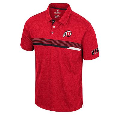 Men's Colosseum  Red Utah Utes No Problemo Polo