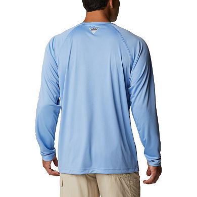 Men's Columbia Carolina Blue North Carolina Tar Heels Terminal Tackle Omni-Shade Raglan Long Sleeve T-Shirt