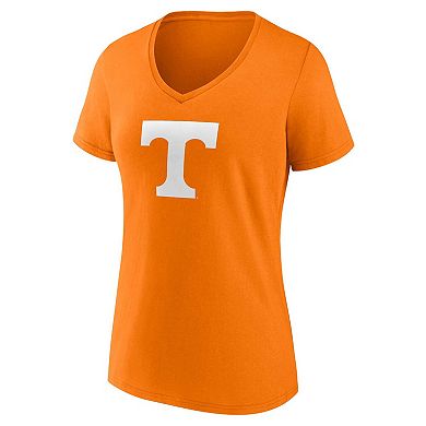 Women's Fanatics Branded Tennessee Orange Tennessee Volunteers Evergreen Logo V-Neck T-Shirt
