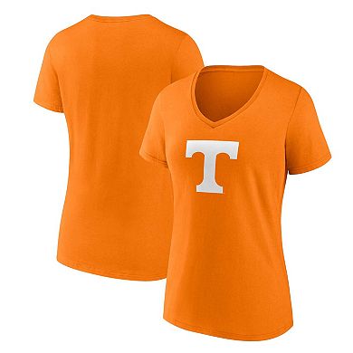 Women's Fanatics Branded Tennessee Orange Tennessee Volunteers Evergreen Logo V-Neck T-Shirt
