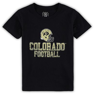 Toddler Wes & Willy Black Colorado Buffaloes Football Property T-Shirt