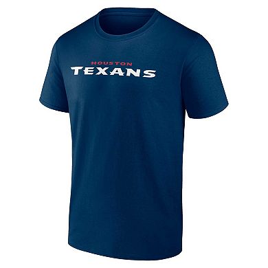 Men's Profile  Navy Houston Texans Big & Tall Two-Sided T-Shirt