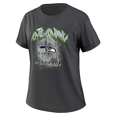 Women's WEAR by Erin Andrews Charcoal Seattle Seahawks Boyfriend T-Shirt