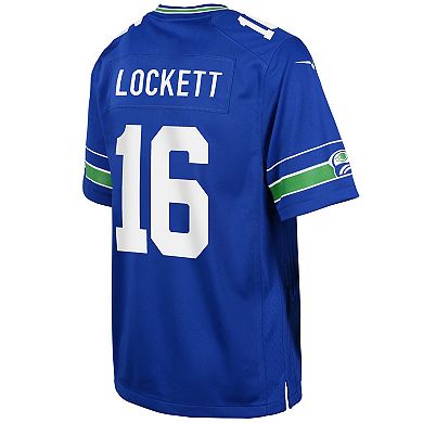 Youth Nike Tyler Lockett Royal Seattle Seahawks Throwback Player Game Jersey