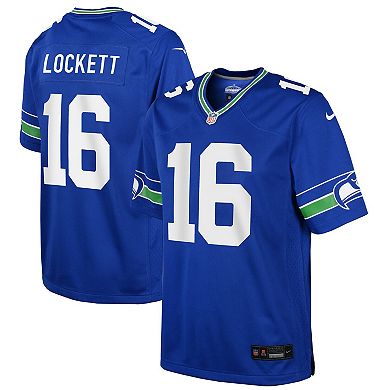 Youth Nike Tyler Lockett Royal Seattle Seahawks Throwback Player Game Jersey