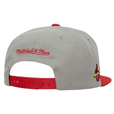 Men's Mitchell & Ness Gray St. Louis Cardinals Cooperstown Collection Away Snapback Hat