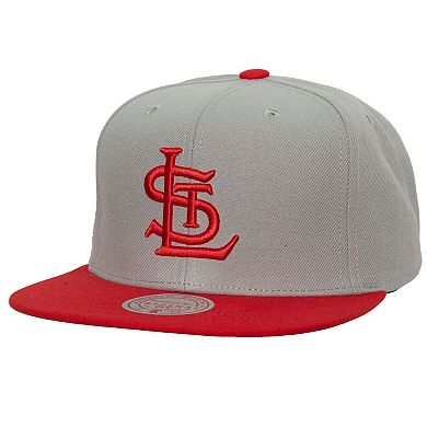 Men's Mitchell & Ness Gray St. Louis Cardinals Cooperstown Collection Away Snapback Hat