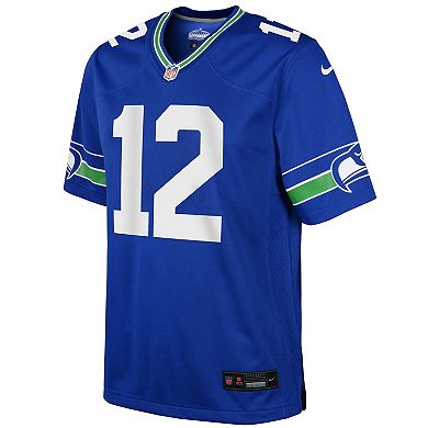 Youth Nike 12th Fan Royal Seattle Seahawks Throwback Player Game Jersey