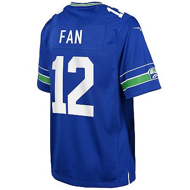 Youth Nike 12th Fan Royal Seattle Seahawks Throwback Player Game Jersey