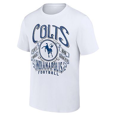 Men's NFL x Darius Rucker Collection by Fanatics White Indianapolis Colts Vintage Football T-Shirt