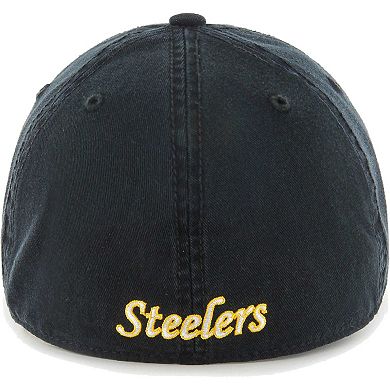 Men's '47 Black Pittsburgh Steelers Gridiron Classics Franchise Legacy Fitted Hat