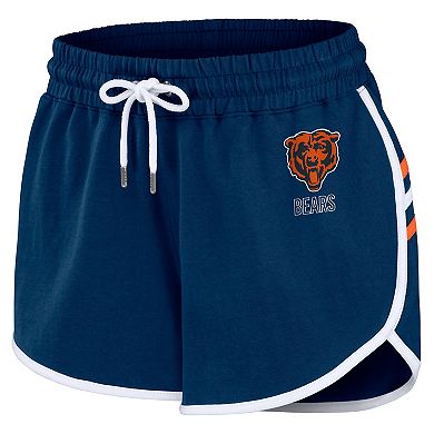 Women's WEAR by Erin Andrews Navy Chicago Bears Hem Shorts