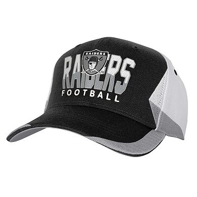 Youth Mitchell & Ness Black Las Vegas Raiders Retrodome Precurved Adjustable Hat