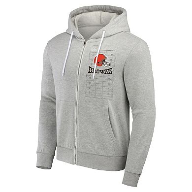 Men's NFL x Darius Rucker Collection by Fanatics Heather Gray Cleveland Browns Domestic Full-Zip Hoodie