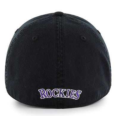 Men's '47 Black Colorado Rockies Cooperstown Collection Franchise Fitted Hat