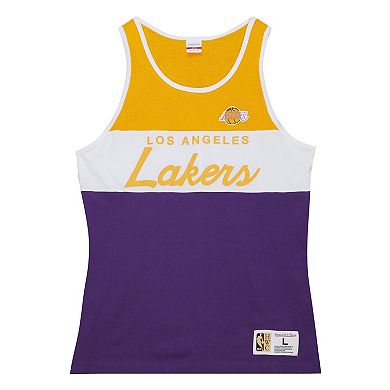 Men's Mitchell & Ness Purple Los Angeles Lakers Special Script Tank Top