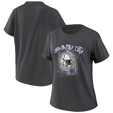 Women's WEAR by Erin Andrews Charcoal Indianapolis Colts Boyfriend T-Shirt