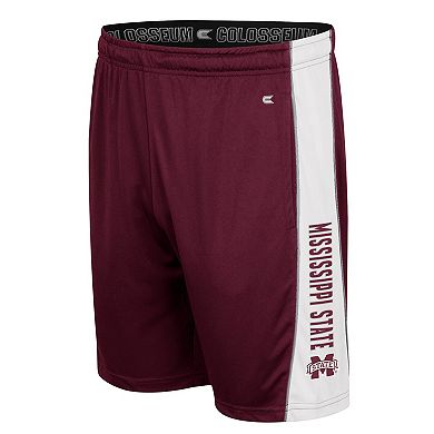 Men's Colosseum Maroon Mississippi State Bulldogs Panel Shorts