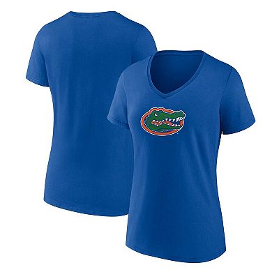 Women's Fanatics Branded Royal Florida Gators Evergreen Logo V-Neck T-Shirt