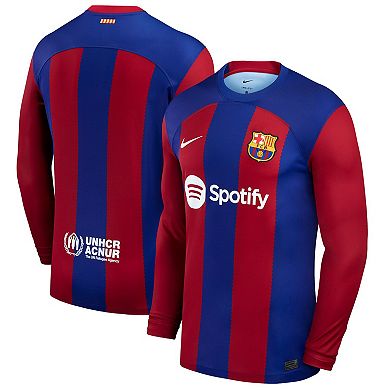Men's Nike  Royal Barcelona 2023/24 Home Stadium Replica Long Sleeve Jersey