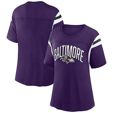 Women's Fanatics Branded Purple Baltimore Ravens Earned Stripes T-Shirt