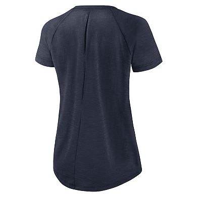 Women's Nike White/Heather Navy Chicago Bears Back Cutout Raglan T-Shirt