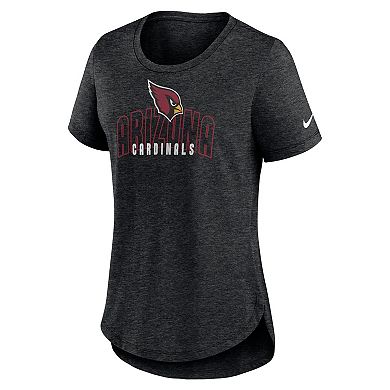 Women's Nike Heather Black Arizona Cardinals Fashion Tri-Blend T-Shirt