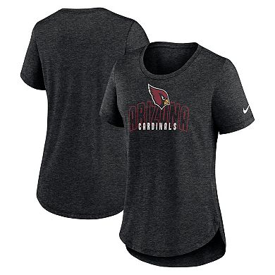 Women's Nike Heather Black Arizona Cardinals Fashion Tri-Blend T-Shirt