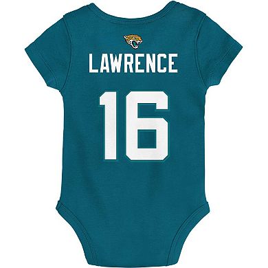 Infant Trevor Lawrence Teal Jacksonville Jaguars Mainliner Player Name & Number Bodysuit