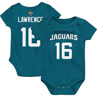 Infant Trevor Lawrence Teal Jacksonville Jaguars Mainliner Player Name & Number Bodysuit