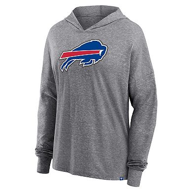 Women's Fanatics Branded Heather Gray Buffalo Bills Cozy Primary Pullover Hoodie