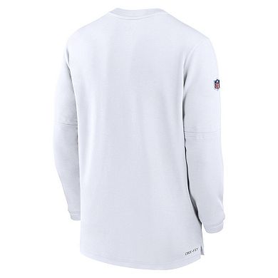 Men's Nike  White New Orleans Saints 2023 Sideline Performance Long Sleeve Quarter-Zip Top